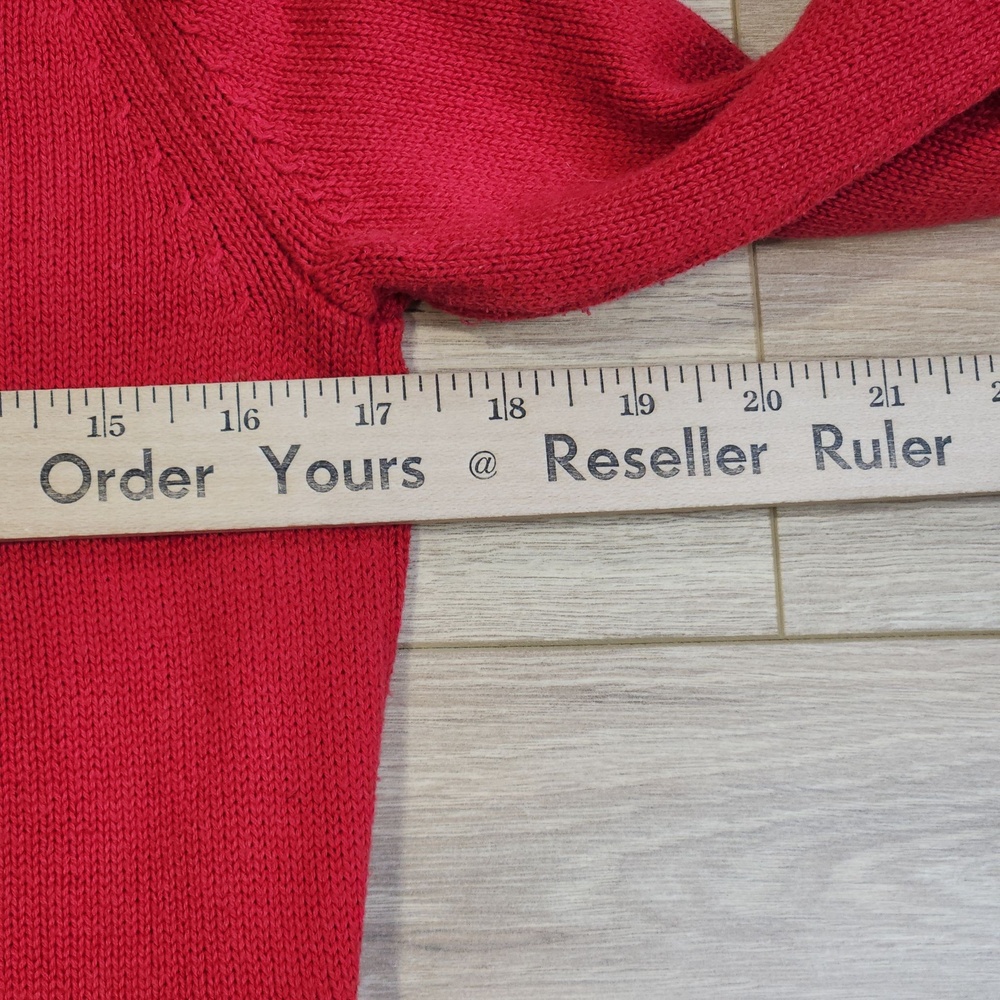 VTG Polo Jeans Co Ralph Lauren Sweater Womens Large Flag Turtleneck Side Button - Picture 5 of 7